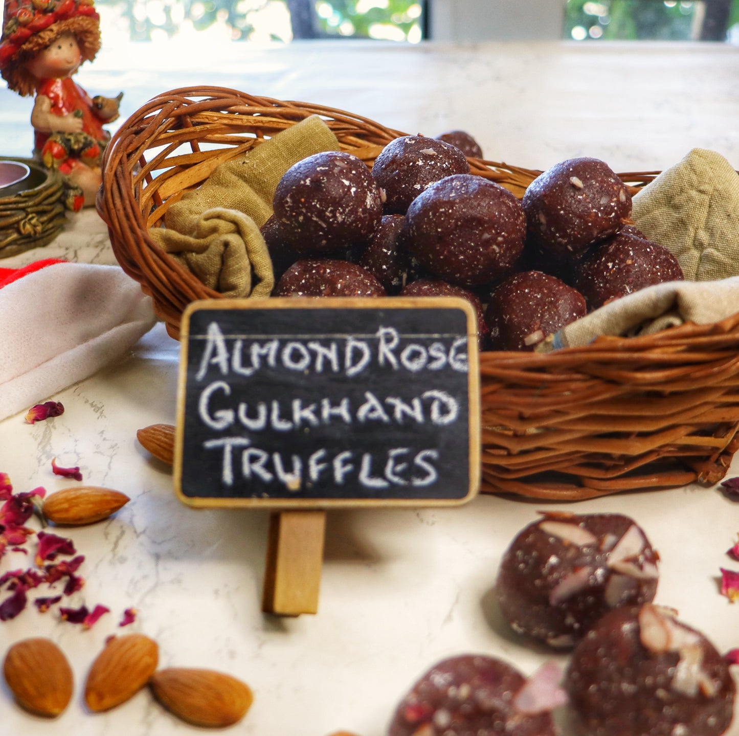 Almond Rose Gulkhand Truffles | Premium Gift Boxes | Sugar-free, Gluten-free & Plant-based