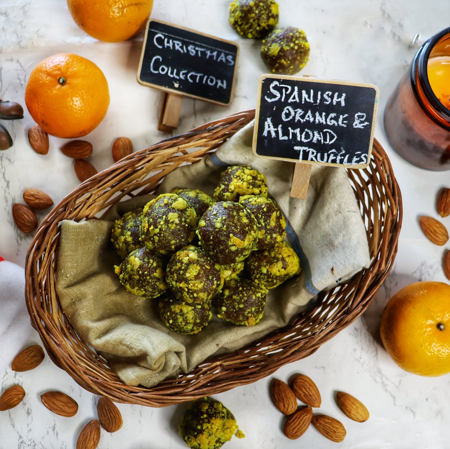 Spanish Orange & Almond Truffles | Premium Gift Boxes | Sugar-free, Gluten-free & Plant-based