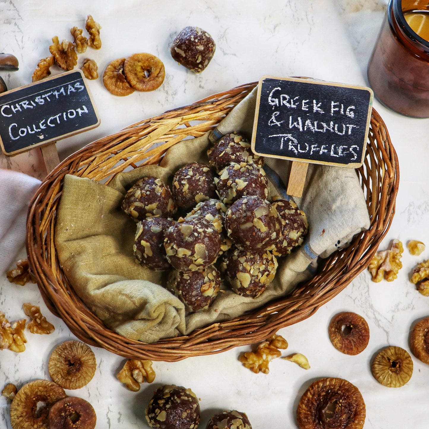 Greek Fig & Walnut Truffles | Premium Gift Boxes | Sugar-free, Gluten-free & Plant-based