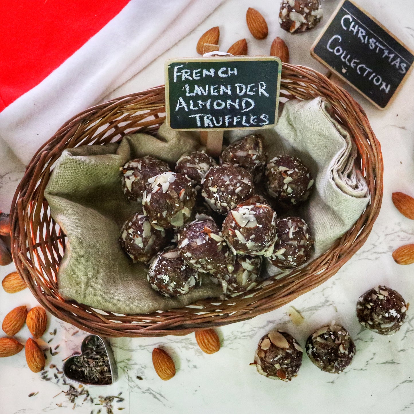 French Lavender Almond Truffles | Premium Gift Boxes | Sugar-free, Gluten-free & Plant-based