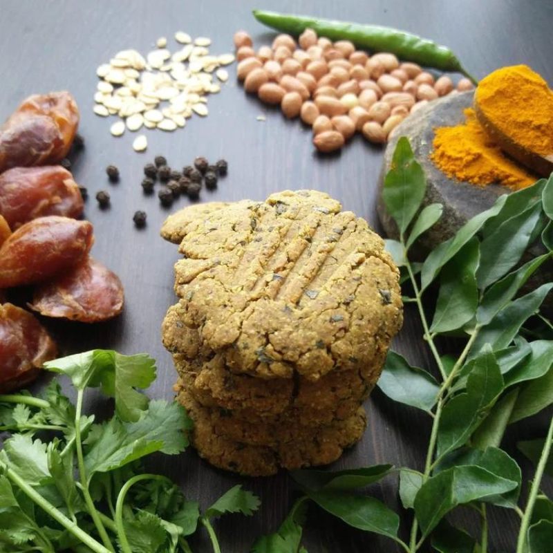 Crunchy Brown Rice & Oats Masala Cookies or Khara Biscuit | Plant-based & Gluten-free