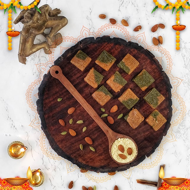 Kaju Pista Barfi | Sweet Gifting Pack | Sugar-free, Gluten-free & Plant-based | 20g each