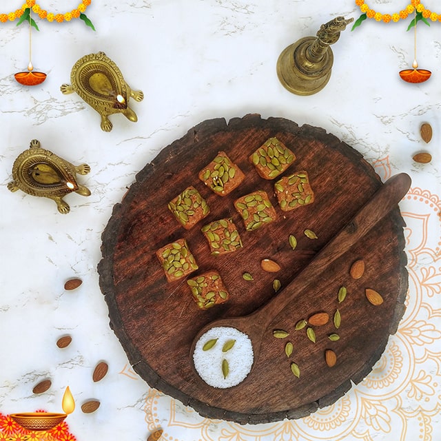 Pumpkin Seeds Barfi | Made from Premium Dates, Pumpkin Seeds & Rose Petals