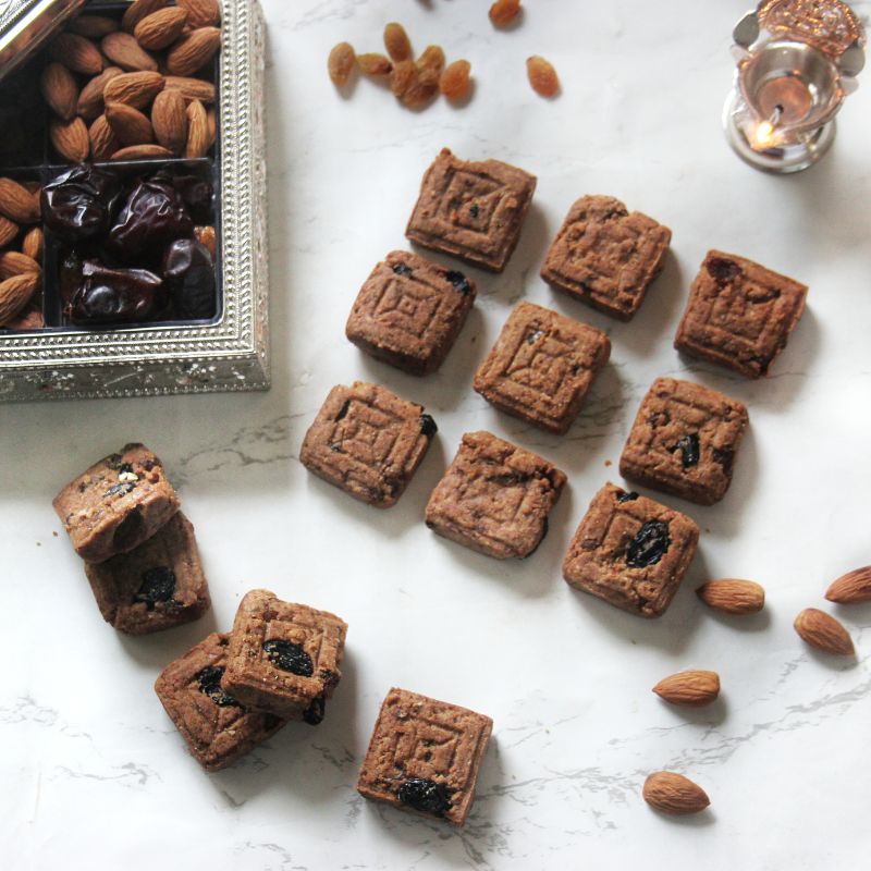 Dry Fruit Butter Cookies | Gluten-free, Sugar-free, Wholegrain & Plant-based