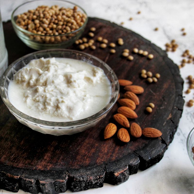 Soy and Almond Curds - Delivered in Glass Bottles