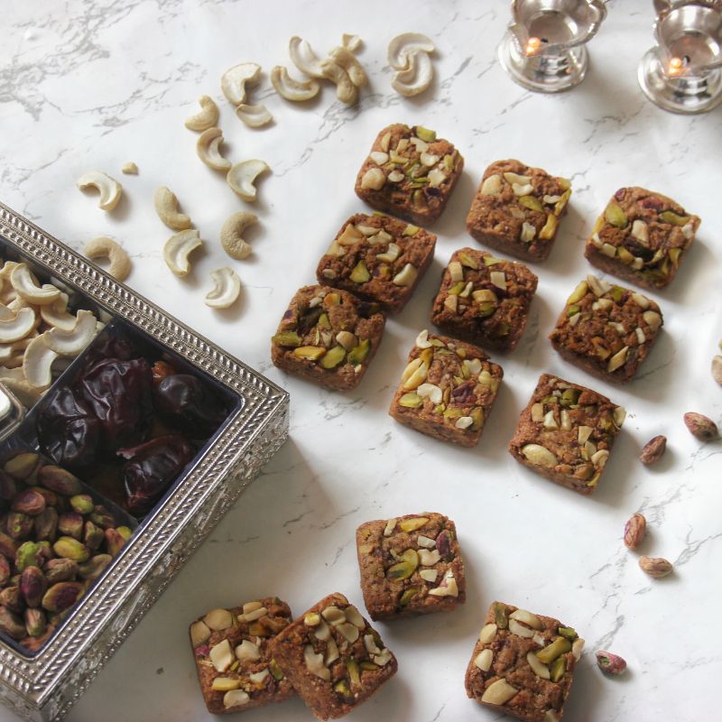 Kaju and Pista Butter Cookies | Gluten-free, Sugar-free, Wholegrain & Plant-based