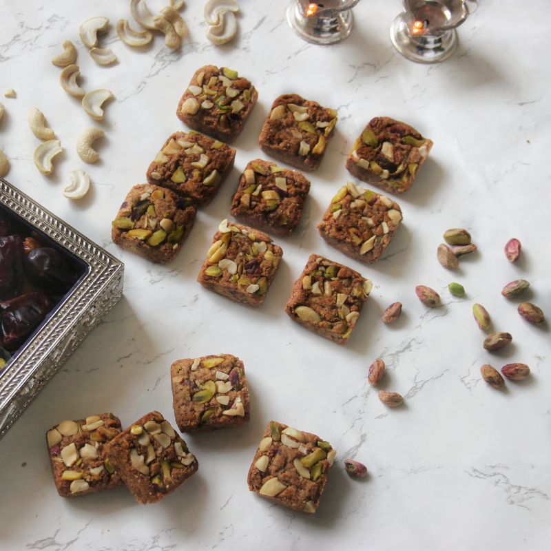 Kaju and Pista Butter Cookies | Gluten-free, Sugar-free, Wholegrain & Plant-based