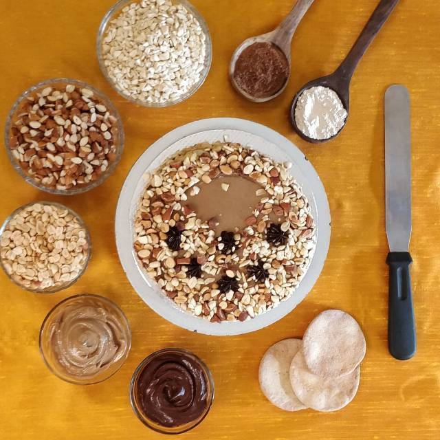 Caramel Chocolate Cake with Nuts (600g) - Sampoorna Ahara - Healthy Food, Tasty Food