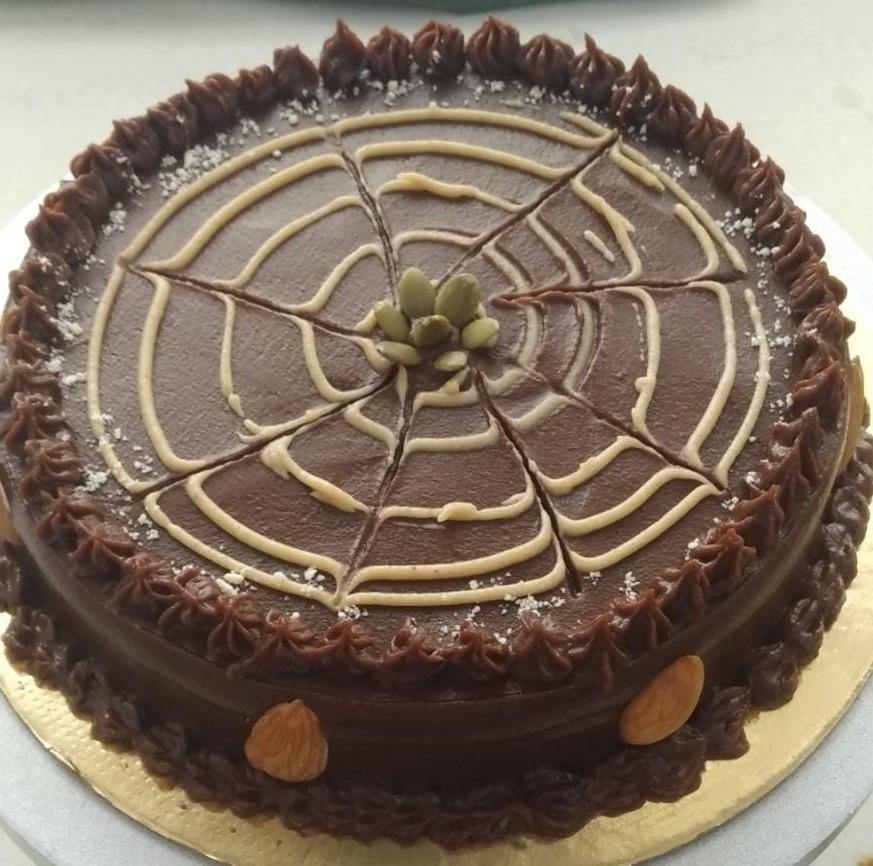 Chocolate Cake With Almond Butter Frosting (600g) - Sampoorna Ahara - Healthy Food, Food Delivery, Food Order Online, Healthy Snacks, Healthy Breakfast, Sourdough Breads, Sugar-free Desserts