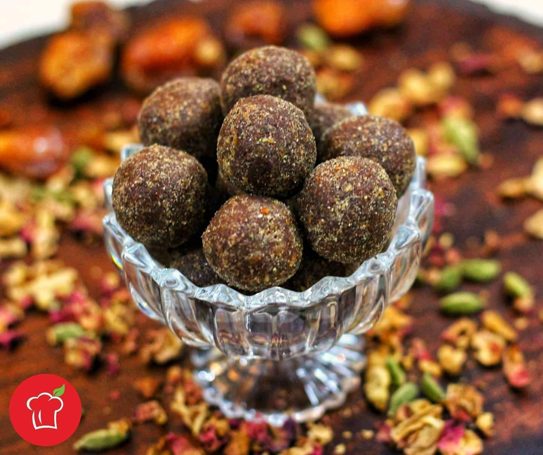 Flaxseed B12 Laddus - Vanilla, Cardamom, Chocolate flavours | Sampoorna Ahara - Healthy Food, Tasty Food