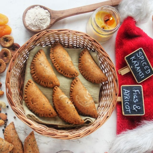 Spiced Figs and Apricot Stuffed Karanji | Made with Premium Dry Fruits & Nuts