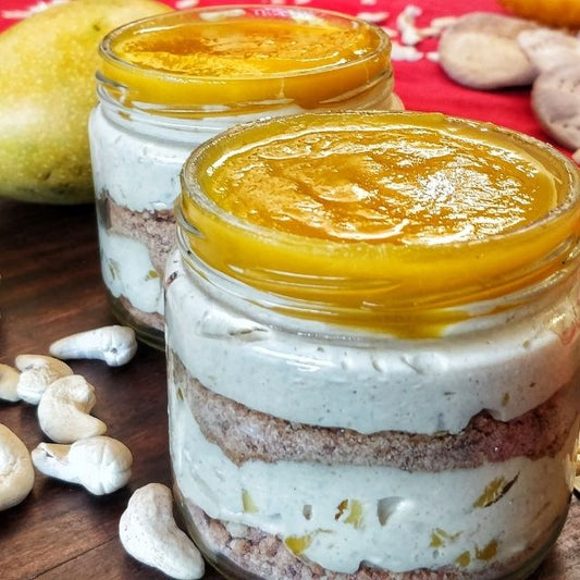 Mango and Cashew Cake-in-a-Jar 300ml | Summer Special | Gluten-free, Sugar-free, Mango Cake Jar, Sweetened with Dates