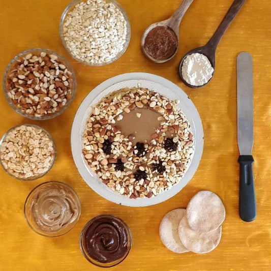 Caramel Chocolate Cake with Nuts (600g) - Sampoorna Ahara - Healthy Food, Tasty Food