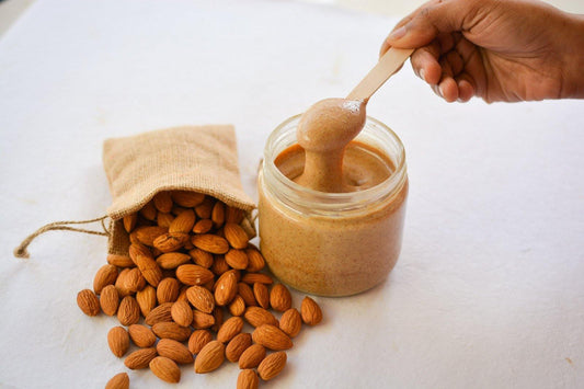 Raw Almond Butter - 300g (no oil, sugar-free) - Sampoorna Ahara - Healthy Food, Food Delivery, Food Order Online, Healthy Snacks, Healthy Breakfast, Sourdough Breads, Sugar-free Desserts